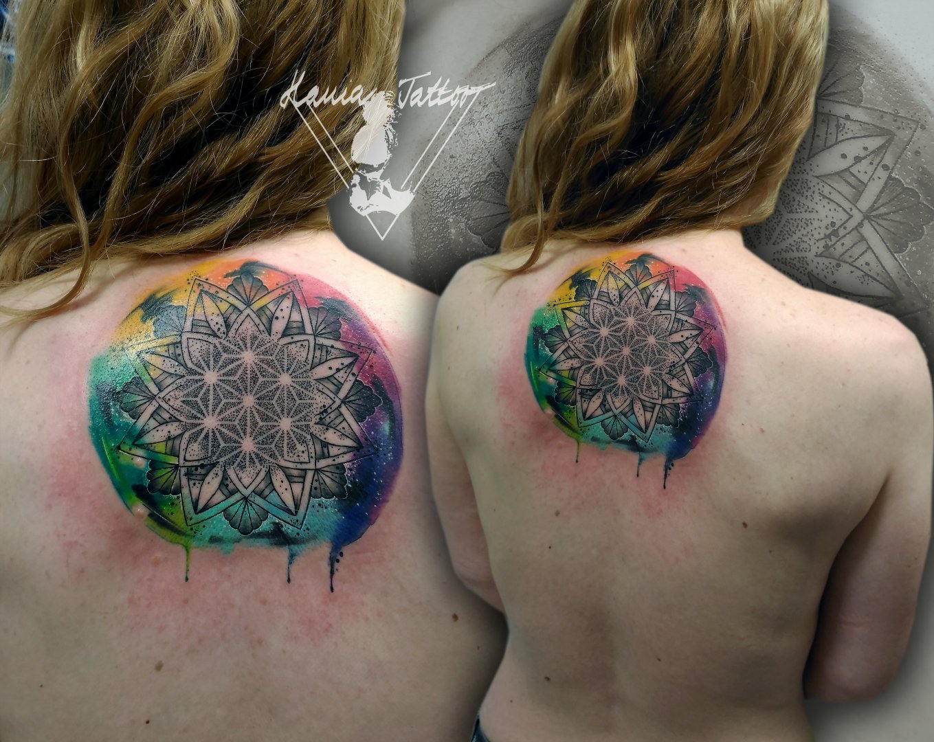 Amazing watercolour Mandala tattoo | Geometric tattoo design, Sleeve tattoos,  Tattoo designs